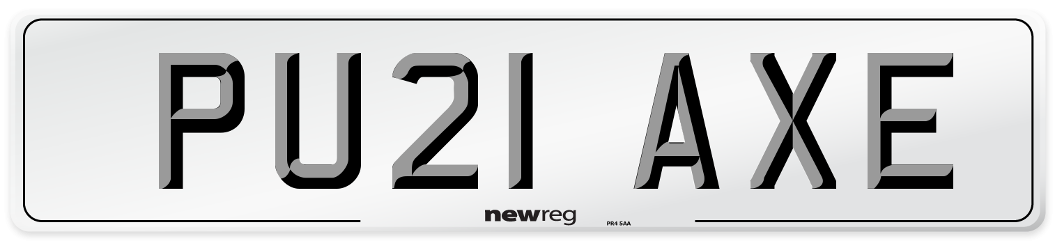 PU21 AXE Number Plate from New Reg